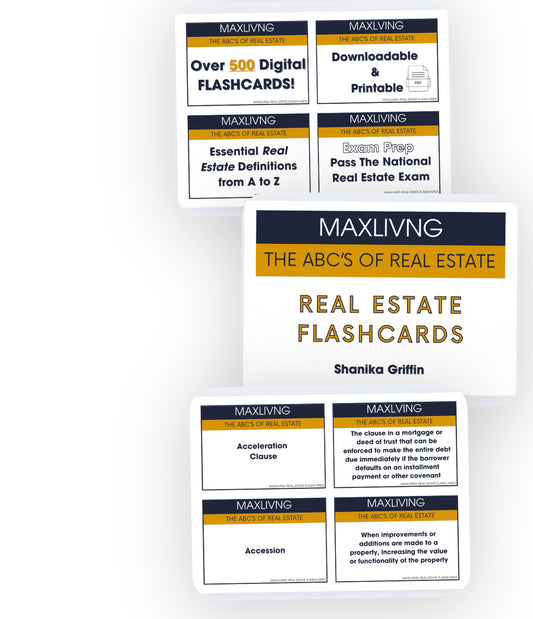 MAXLIVING: The ABC's of Real Estate Digital Flashcards
